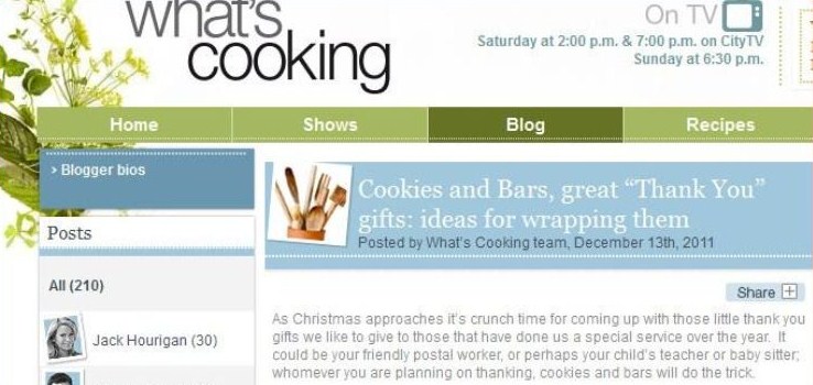 what's cooking blog, cookies and bars, holiday wrapping tips, Sarah Williams